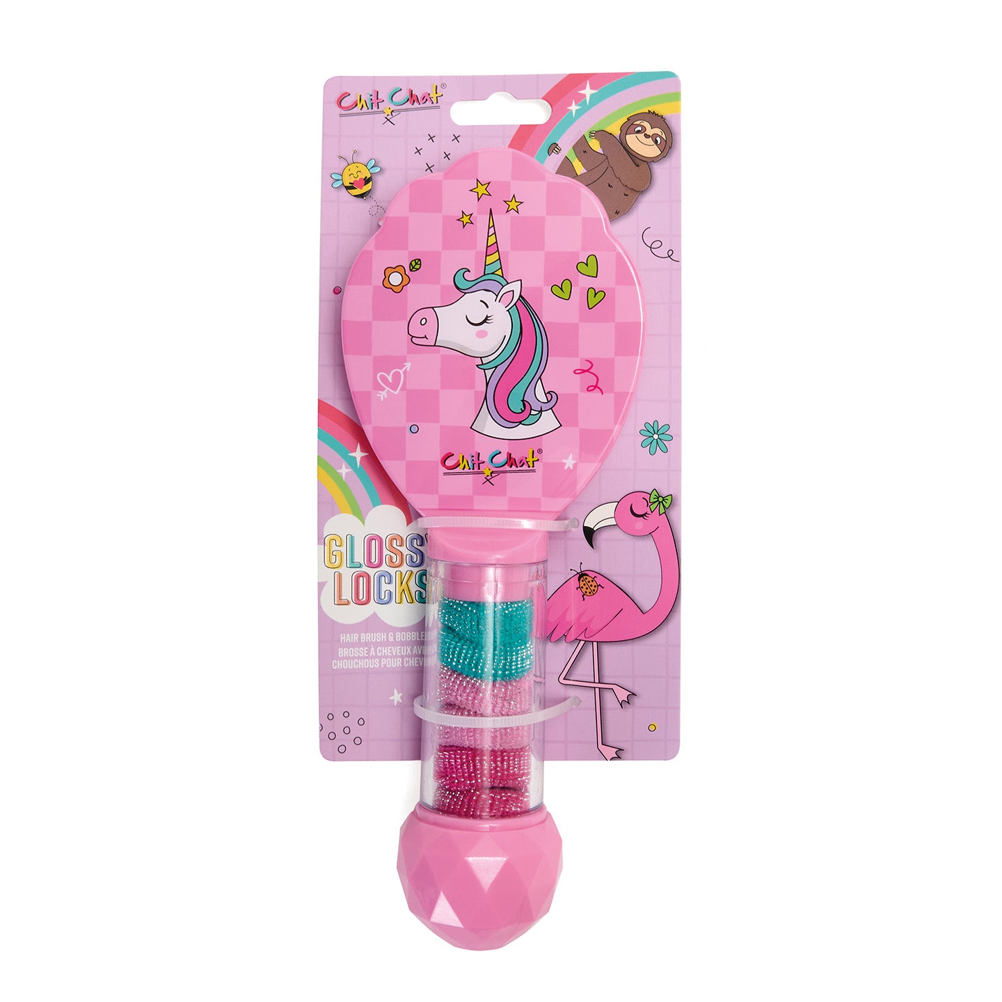 Chit Chat Glossy Locks Hairbrush & Bobbles